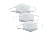 3x Tigerplast Fabric Face Mask Washable Reusable Mask Protect Cover - White