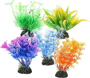 COMNESTBI 5Pcs Artificial Aquarium Plants Decor Realistic Fish Tank Landscaping Accessories and Lightweight for Aquatic Environments and Home Decor