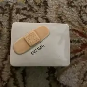 Get Well Trinket Box W/ Band Aid Vintage Made In Japan