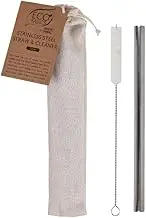 White Magic Stainless Steel Straw and Cleaner, 12 mm Diameter