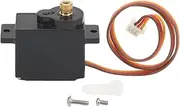 RC Car Servo 28T High Hardness Steel Gear Digital Servo Stable Reliable Performance for Wltoys 1/28 284131 Remote Control Car with Servo Arm Screws Black Plastic Shell