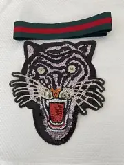 Purple 3D Tiger Sequin Sew On Patch, Decorative Patch, DIY Patch