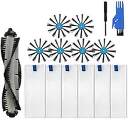 [LesinaVac] Replacement Parts Kit for Bissell SpinWave Hard Floor Expert Wet and Dry Robot Vacuum(Model:3115),for Bissell EV675 Robot Vacuum Accessory,1 Main Brush,6 Side Brush,6 Hepa Filters