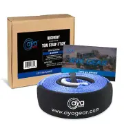 AYA Gear 3“x 20' Tow Strap 35,000lbs Break Strength Off Road Recovery Winch Rope