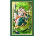 Lord Radha Krishna Photo Multicolour, Religious, ( Size 12x18 inch ) AU