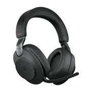 Jabra Evolve2 85 USB-A(Link380a) Stereo Bluetooth Headset, Certified for Microsoft Teams, without charging stand - Black
