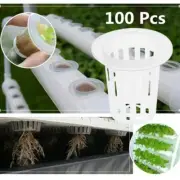 100xSlotted Mesh Soilless Culture Vegetable Net Pots Cups Hydroponics Orchid Set