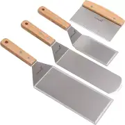 Anmarko Stainless Steel Metal Spatula Set-Teppaniyaki Spatulas-Griddle Scraper F
