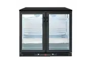 Crossray Double Door LED Outdoor Fridge 208L Beverage Drink Cooler Black