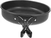 Yardwe Small Non-Stick Frying Pan Outdoor Egg Pan Metal Cooking Compact Perfect for Camping Picnic