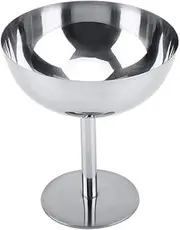 Stainless Steel Ice Cream Cups Serving Dessert Dish Bowls Large Capacity Round Yogurt Cup Dessert Bowl Suited for, Snacks, Cereal, Salad Fruit Pudding[High Foot ]