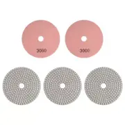 5pcs 5-Inch Grit 3000 Diamond Polishing Pads Wet/Dry for Stone Concrete Marble