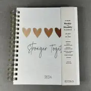 2024 Eccolo 12 Months Weekly Monthly Planner Calendar Hearts Stronger Together