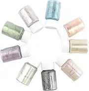VILLFUL Mica Powder Set for Cosmetics 9pcs Handcrafting Pigment Powders Resin Toner for DIY Projects