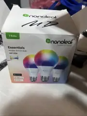 Nanoleaf Essentials Matter A19 E26 Smart Bulb 3 Pack Alexa Google LED Phillips