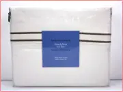 Vera Wang Sheet Set - 100% Sateen Cotton 300 tc - 18" Deep - Ivory Ecru - Queen