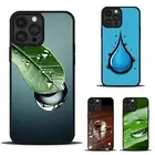 drop water on green leaf For Samsung A15 A16 S23 S24 S25 Ultra FE Dustproof Case
