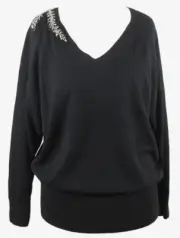 Oui Woll Pullover,sehr weich,mit Strasen geschmückt,Damen Gr.36,neu,LP 129€