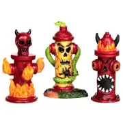 Lemax Spooky Town Hellfire Hydrants # 54905 Retired New NOS