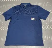 Ben Hogan Men’s Blocked Marlin Print Golf Polo Shirt, M Size (38-40)