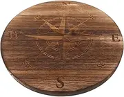 TOGEVAL Sun and Moon Wooden Decorative Tray Engraved Serving Board for Home Bar Kitchen Centerpieces and Spiritual Rituals Unique Wheel Year Design Housewarming