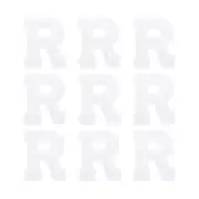 Letters R Patches White Iron-On Letters Patch for Clothing Repair 9 Pcs