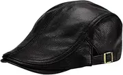 [LUTICELI] Men Women Lambskin Leather Beret Flat Cap Gatsby Newsboy Driving Ivy Hat