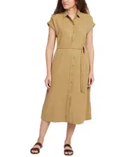 Faherty Arlie Linen-Blend Shirtdress