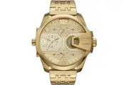 Luxury Gent's Gold Stainless Steel Chronograph Wristwatch DIESEL Mod. UBER CHIEF 10 ATM 54mm Quartz ?