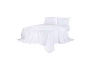 Dreamz 3PCS King Size 100% Bamboo Bed Sheet Set White