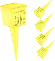 Kisangel Garden Rain Gauge Sprinkler Set 5pcs 1.5 Inch High Accuracy Outdoor Water Level Meter Easy to Install