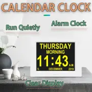 7'' LED Large Digital Day Clock Calendar Dementia Time WallDate Week Month Year