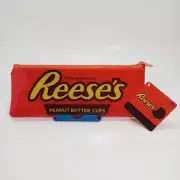 Reese’s Peanut Butter Cup Zippered Pouch Pencil Pen Case Cosmetic Bag Wallet NWT
