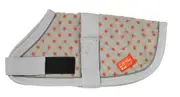 Dog Coat - Grey with Red Stars 35cm Little Petface