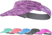 [Ptduabenlu] Sports Sun Visor Hats Stretchy Quick Dry Lightweight Packable Cooling Visor Cap for Women Men Tennis Cycling Running Golf Jogging
