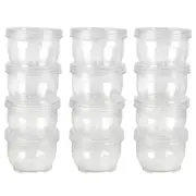 3x 4pc Home Expression 240ml Plastic Containers Twist Stackable Food Storage CLR