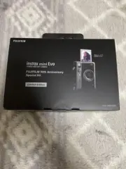 Instax mini Evo Camera Dark SIlver 90th Anniversary Bundle Limited FUJIFILM