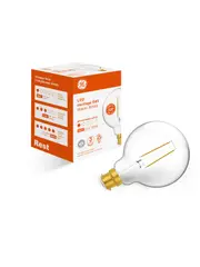 GE 2W Clear LED G95 BC Globe in Warm White