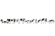 Noch 15721 HO/OO Gauge Black and White Cows (7) Figure Set