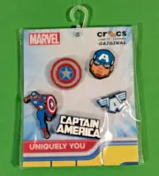New Original Jibbitz Crocs Charm: Captain America 5 Pack