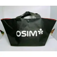 在飛比找蝦皮購物優惠-全新OSIM黑底白字+內裡紅色牛津布托特包