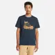 Timberland 男款深寶石藍黃靴Logo短袖T恤|A2Q1H433
