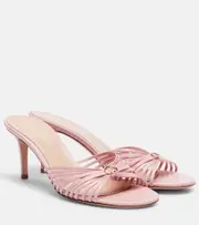 [Gianvito Rossi] Gianvito Rossi Vyna 70 leather mules AU 7 pink