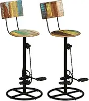 Bar Stools 2 pcs Solid Wood Reclaimed,Furniture,Chairs,Table & Bar Stools