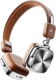 iKF R2 Pro Active Noise Cancelling On Ear Retro Headphones, Foldable Bluetooth Wireless Headset with Built-in Microphone, 75h Playtime, HiFi Audio, Wired Connection, Comfortable and Vintage Design