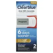 Clearblue Early Digital Pregnancy Test 6 Days Sooner BNIB 2 Tests Authentic