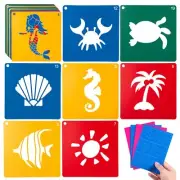 20 PCS Ocean Creatures Stencils for Kids 8 x 8 Inch ViikiFain Drawing Stencil...