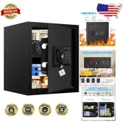 Durable Black 2.0 CuFt Fireproof Safe - Keypad & Emergency Keys Included