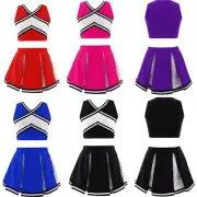 Girls Cheerleader Costume Cheerleading Dress up for Sport Party Halloween Outfit