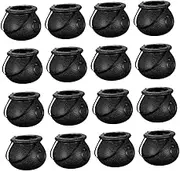 ABOOFAN 20pcs Witch Kettle Cane Cauldron Bowl Witch Candy Jar Small Cauldron Mini Cauldron Candy Basket Cauldron Jar Cauldron Bucket Halloween Candy Plastic